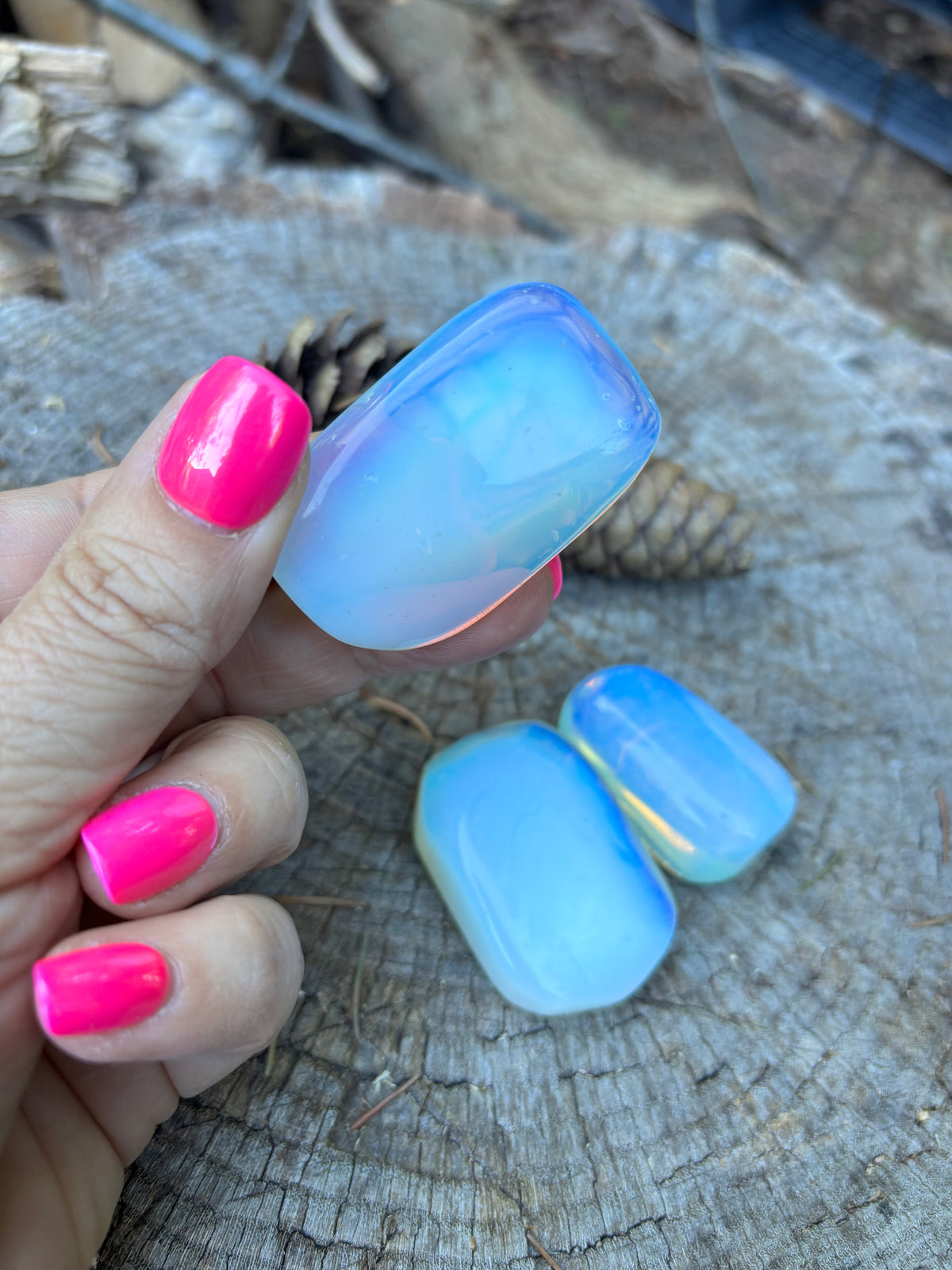 Opalite stones tumble stones