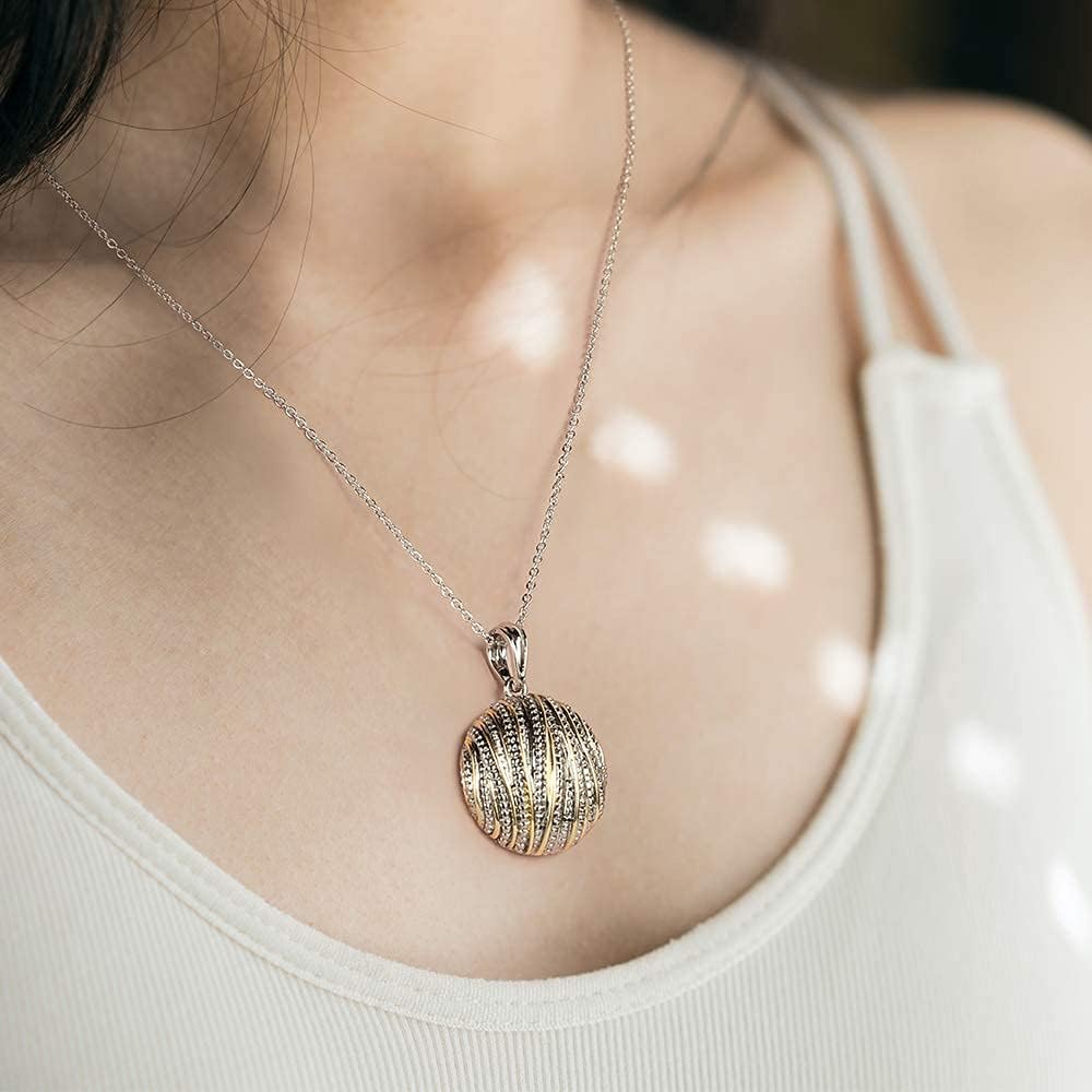 Coin Pendant Necklace for Women 18K Gold and Silver Intertwined Crossover Pendant Two Tone Necklaces Christmas Jewelry Gift