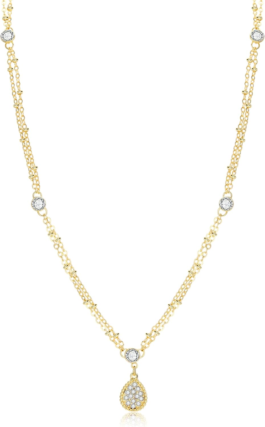 Coin Pendant Necklace for Women 18K Gold and Silver Intertwined Crossover Pendant Two Tone Necklaces Christmas Jewelry Gift