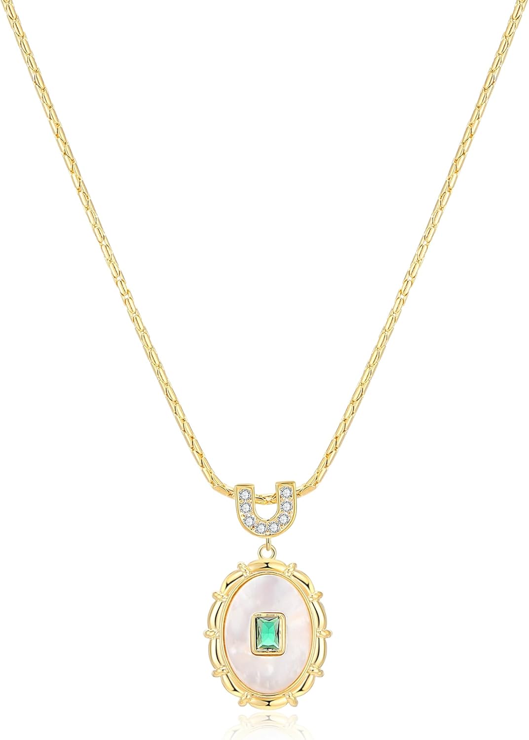 Coin Pendant Necklace for Women 18K Gold and Silver Intertwined Crossover Pendant Two Tone Necklaces Christmas Jewelry Gift