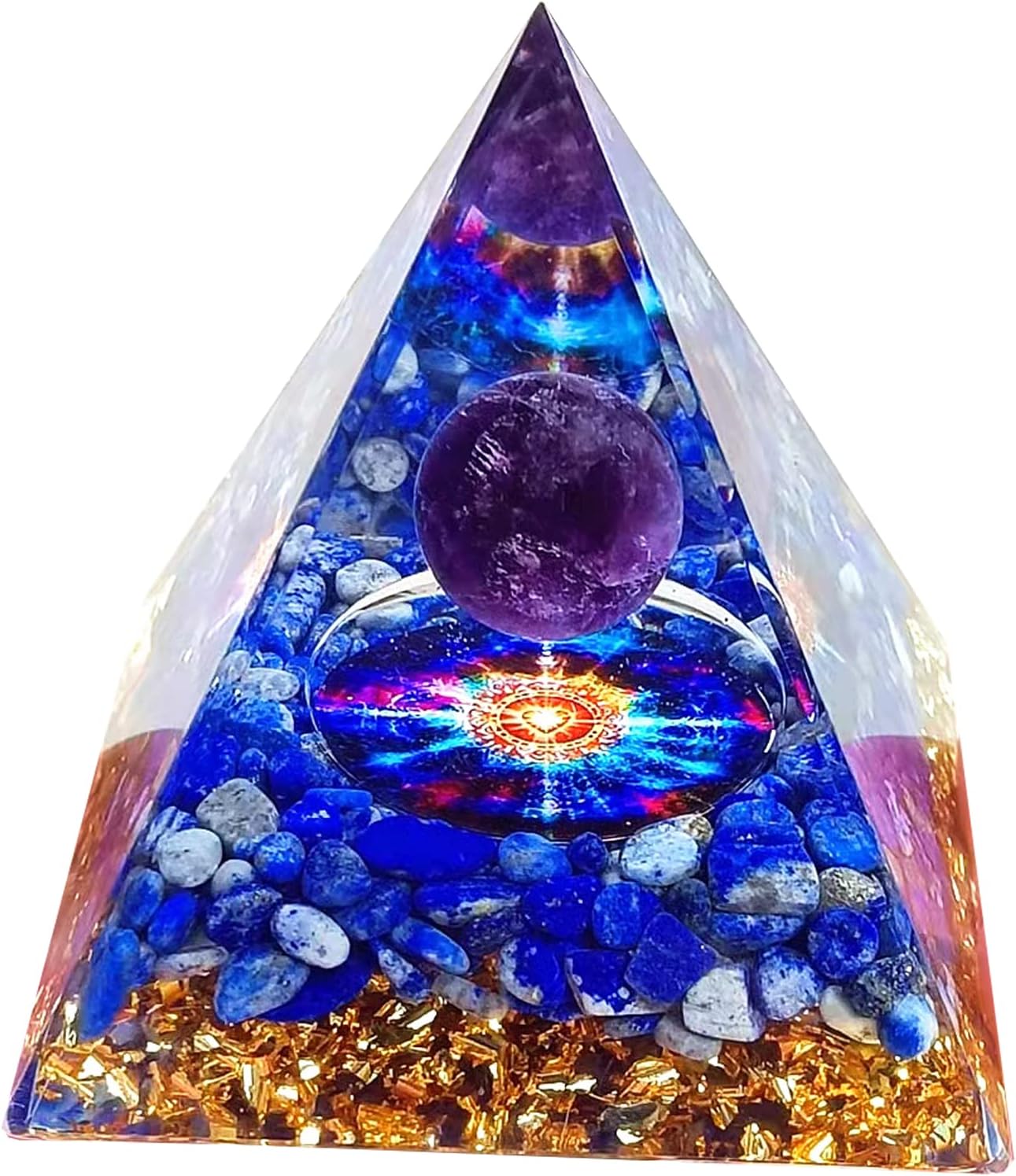 Orgone Pyramid Crystals Calming Stones and Healing Crystals Energy Generator for Yoga Reiki Meditaion Blanacing Chakra