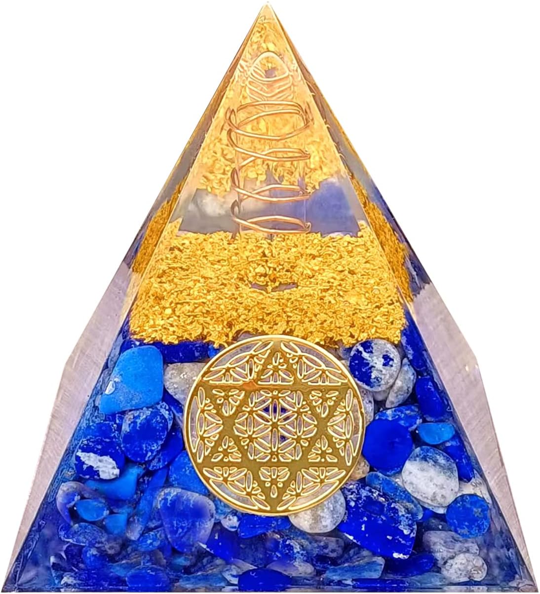 Orgone Pyramid Crystals Calming Stones and Healing Crystals Energy Generator for Yoga Reiki Meditaion Blanacing Chakra
