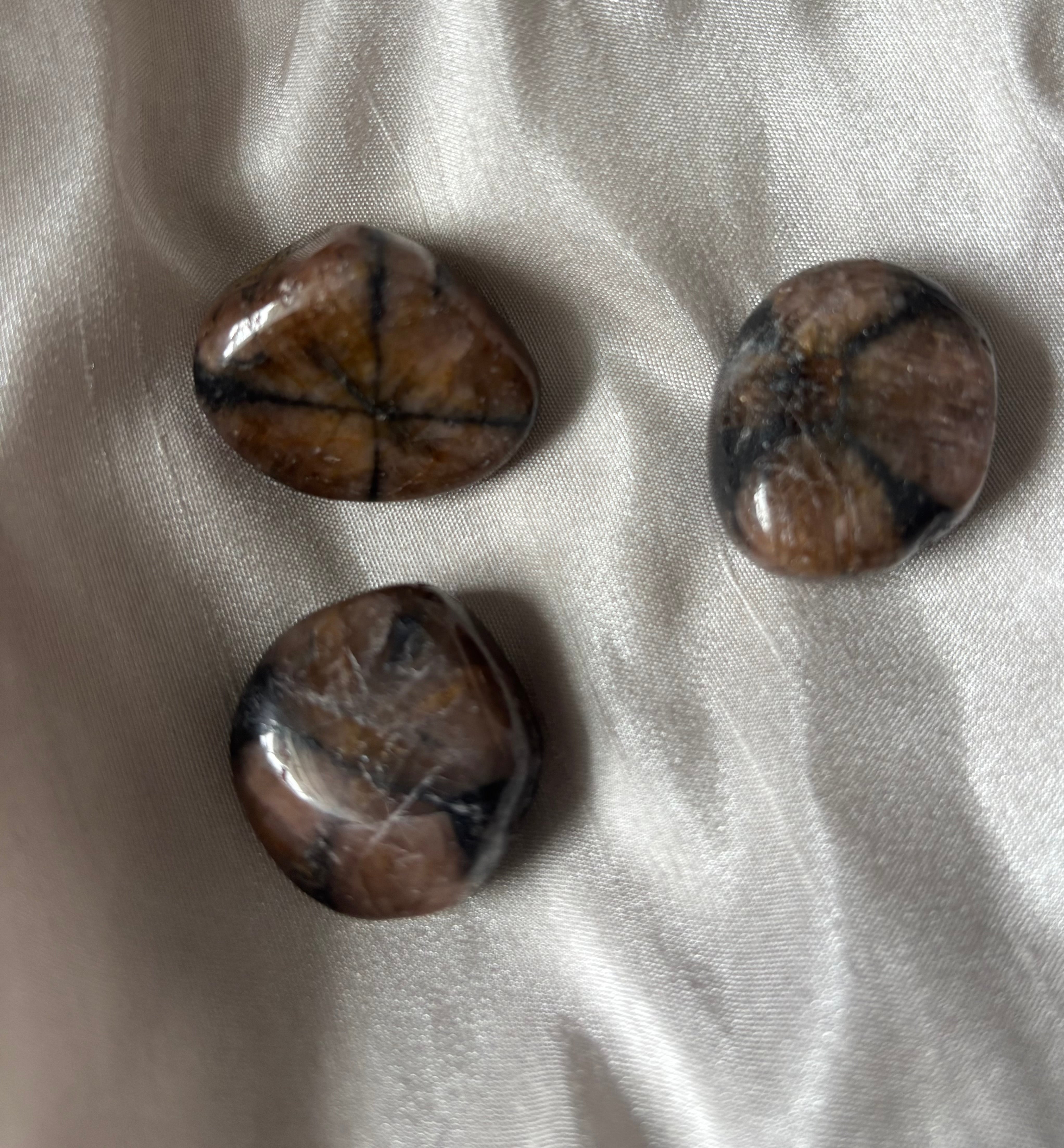 CHIASTOLITE tumblestones, andalusite, natural stone, protection, EMF protection, metaphysical crystals