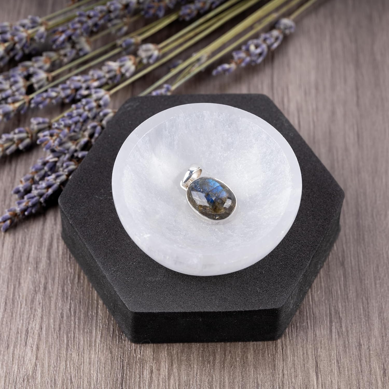 Selenite Bowl for Charging Crystals 2.25" Mini Bowl Ideal for Cleansing & Healing Stones - Protection Crystals - Mined & Crafted in Morocco Spiritual Gift & Decor