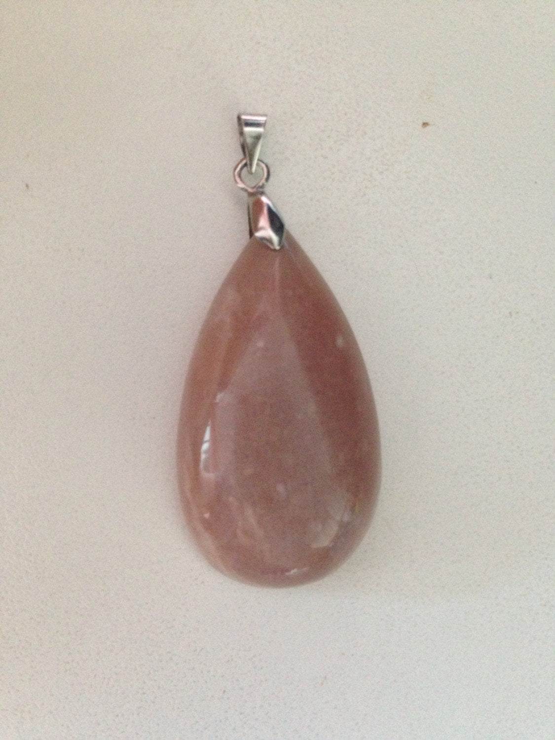 MOONSTONE PENDANT Chocolate colored moonstone pendant, goddess, stone pendant, chakra stone, mala jewelry
