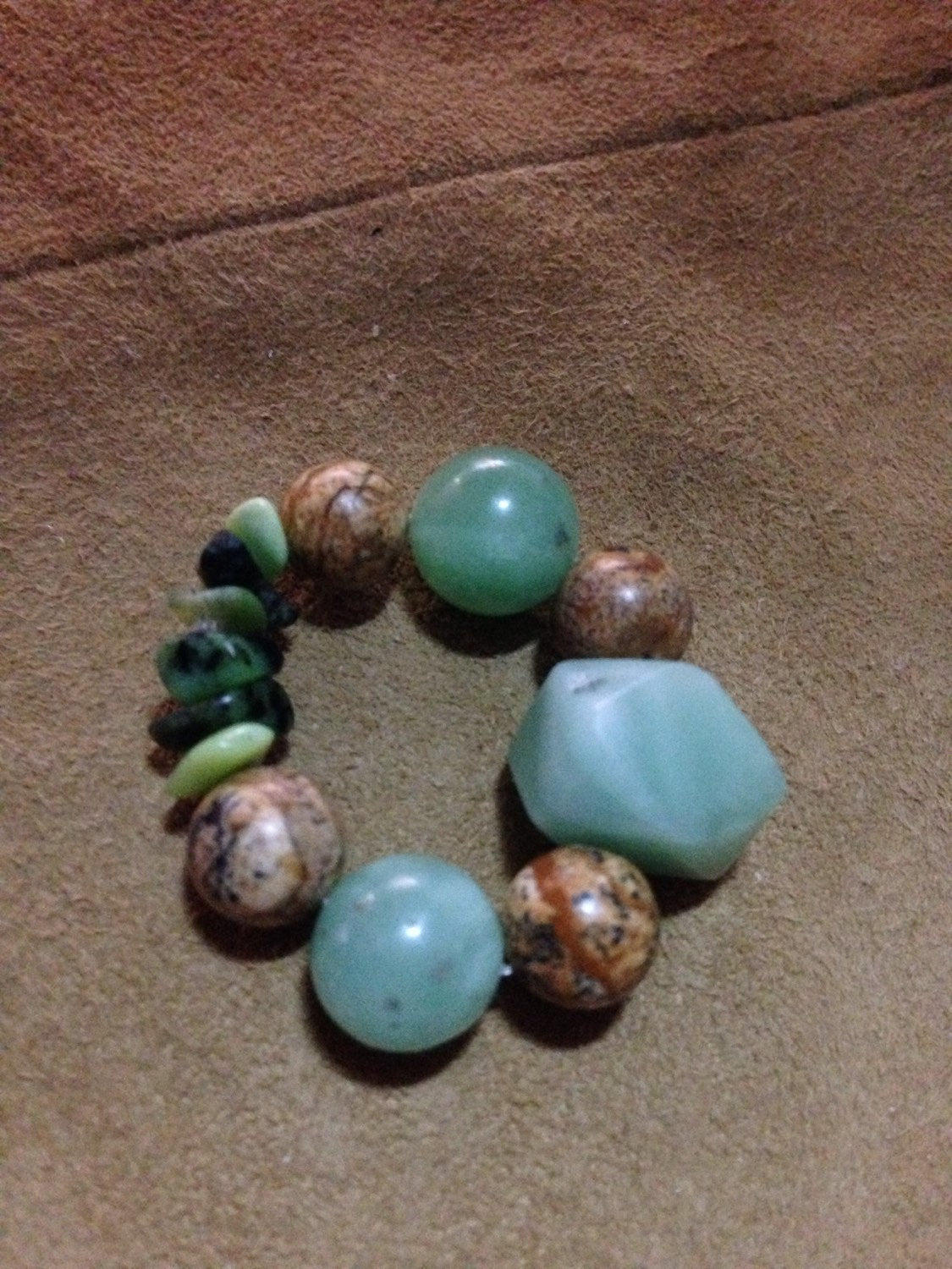POCKET STONES bead pack with chrysoprase and Picture Jasper, prayer beads, stone bead pack, metaphysical crystals