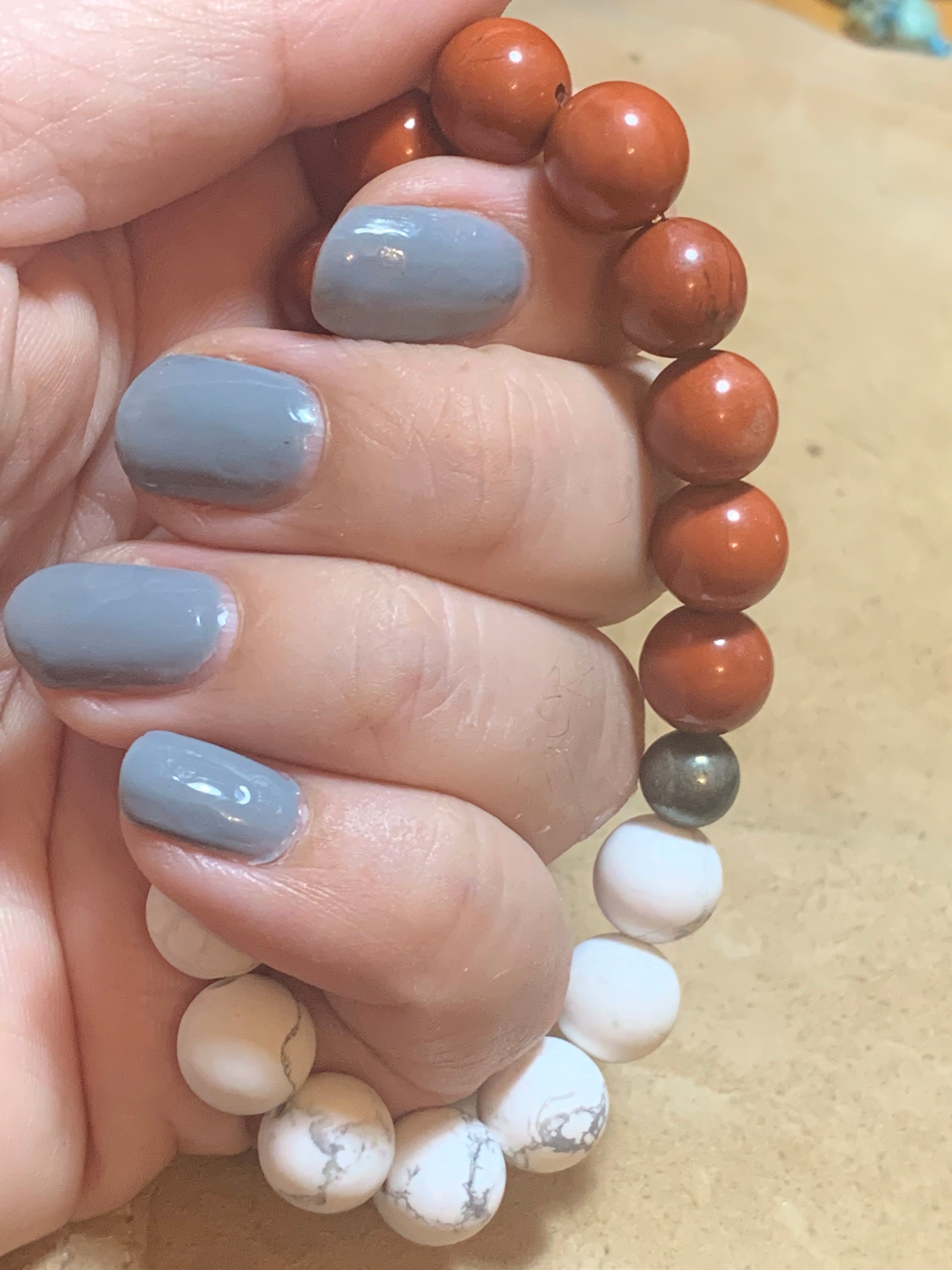 Creativity, inspiring and calming bracelet with red jasper, pyrite and howlite, mens bracelets, gift for him