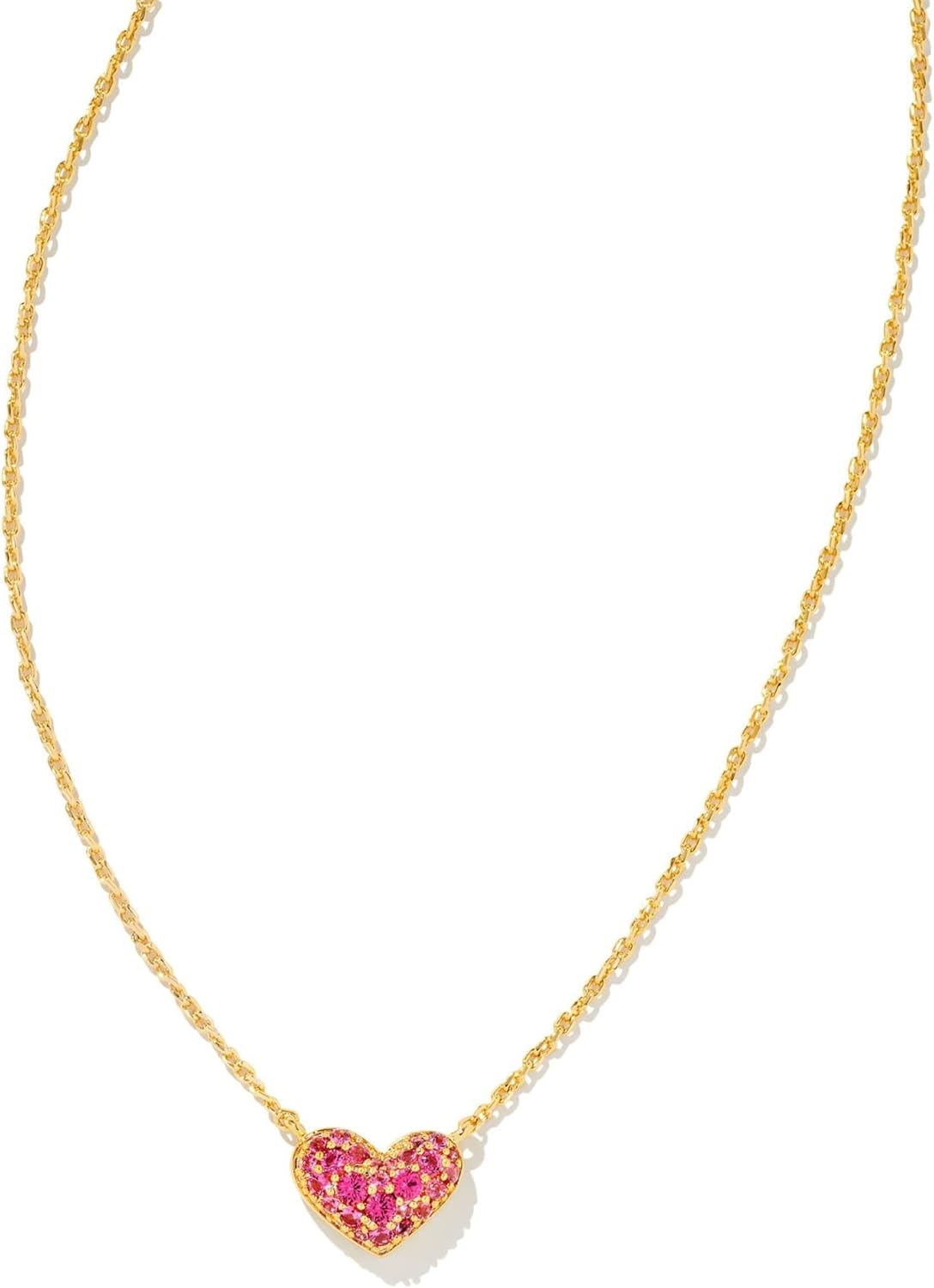 Ari Pave Crystal Heart Necklace, Fashion Jewelry for Women