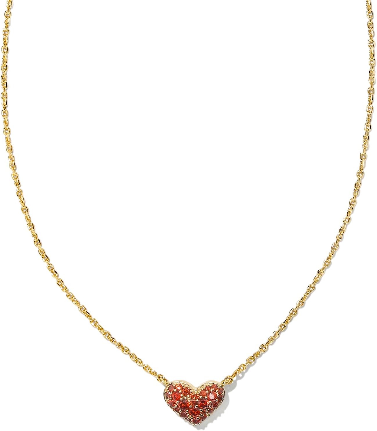 Ari Pave Crystal Heart Necklace, Fashion Jewelry for Women