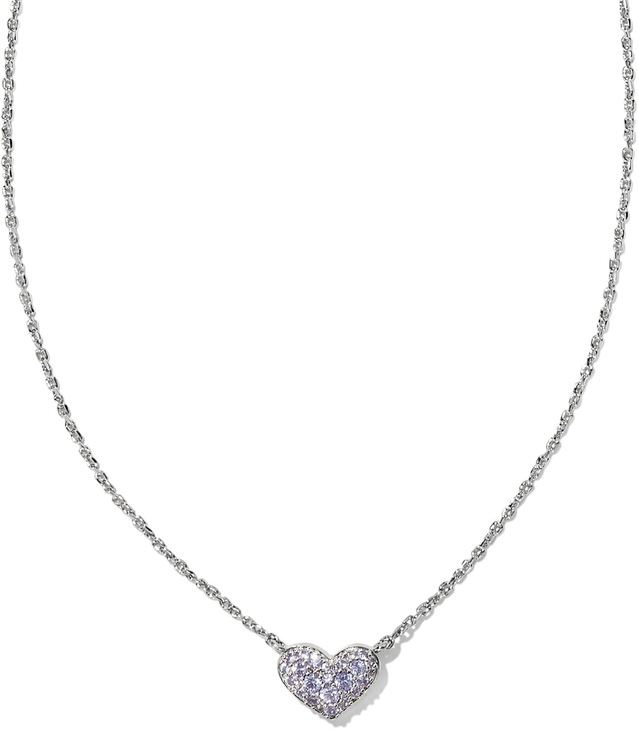 Ari Pave Crystal Heart Necklace, Fashion Jewelry for Women