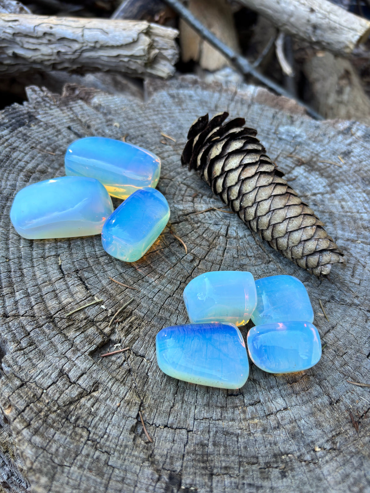 Opalite stones tumble stones