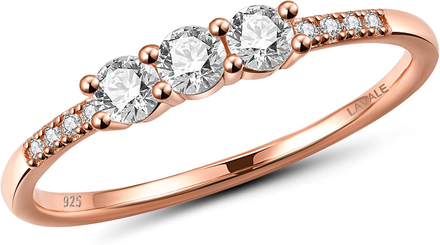 round Cut Moissanite Wedding Band for Women, Brilliant D Color VVS1 Clarity Classic Lab Created Diamond Solitaire Ring 18K White Yellow Rose Gold Vermeil 4 Claw Knife Edge Moissanite Rings