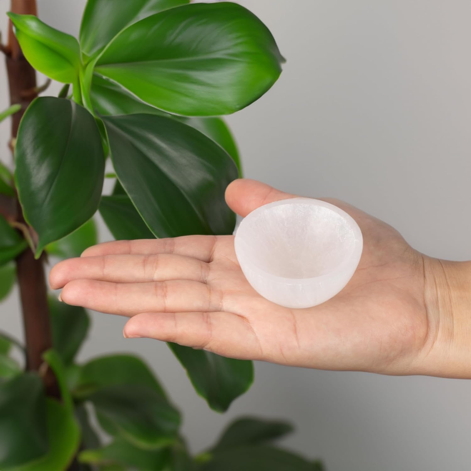 Selenite Bowl for Charging Crystals 2.25" Mini Bowl Ideal for Cleansing & Healing Stones - Protection Crystals - Mined & Crafted in Morocco Spiritual Gift & Decor