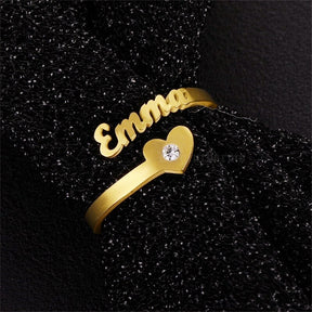 Personalized  Zircon Gold Color Ring