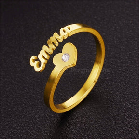 Personalized  Zircon Gold Color Ring