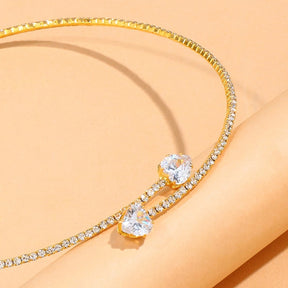 Fashion Rhinestone Heart Collar Choker