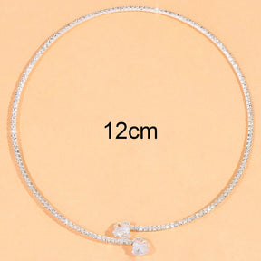 Fashion Rhinestone Heart Collar Choker