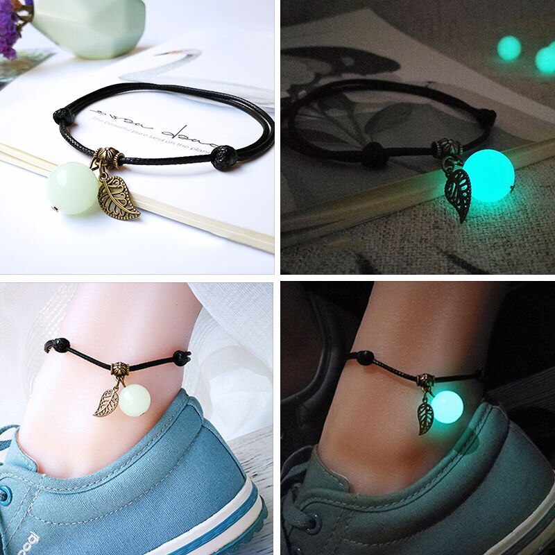 Simple Luminous Bead Anklet