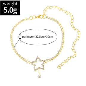 Luxury Star Rhinestone Anklet