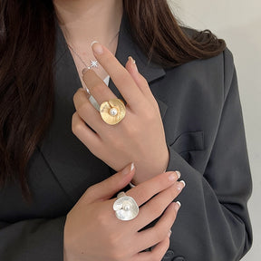 Chunky Gold Silver Color Rings