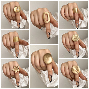 Chunky Gold Silver Color Rings