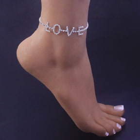 Crystal Heart Anklet