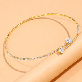 Fashion Rhinestone Heart Collar Choker