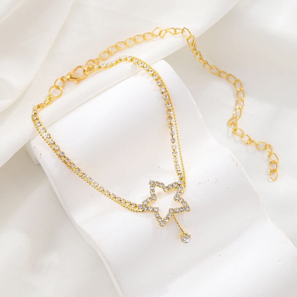 Luxury Star Rhinestone Anklet