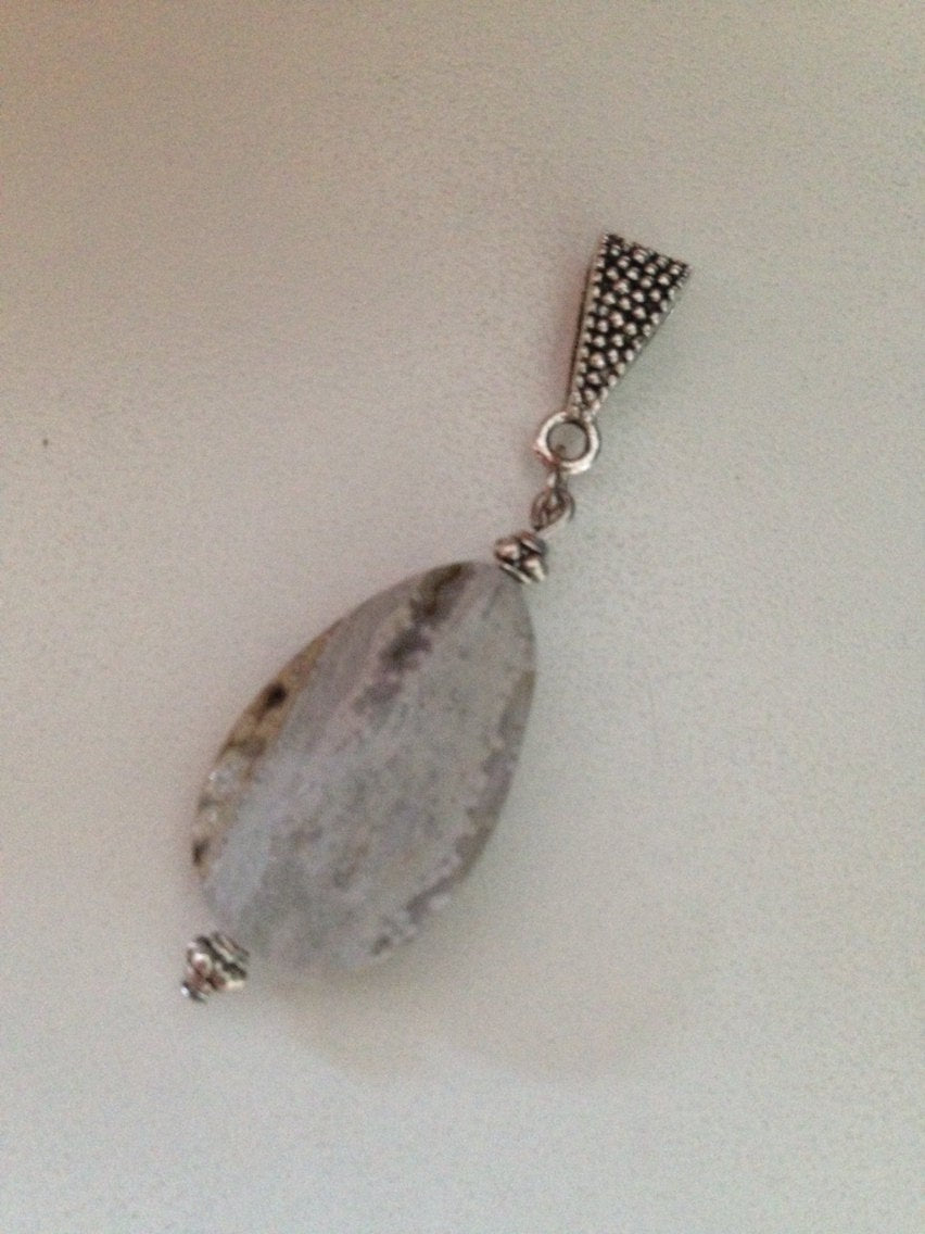 PENDANT Ocean Jasper pendant, stone pendant, Cancer Zodiac, stone jewelry