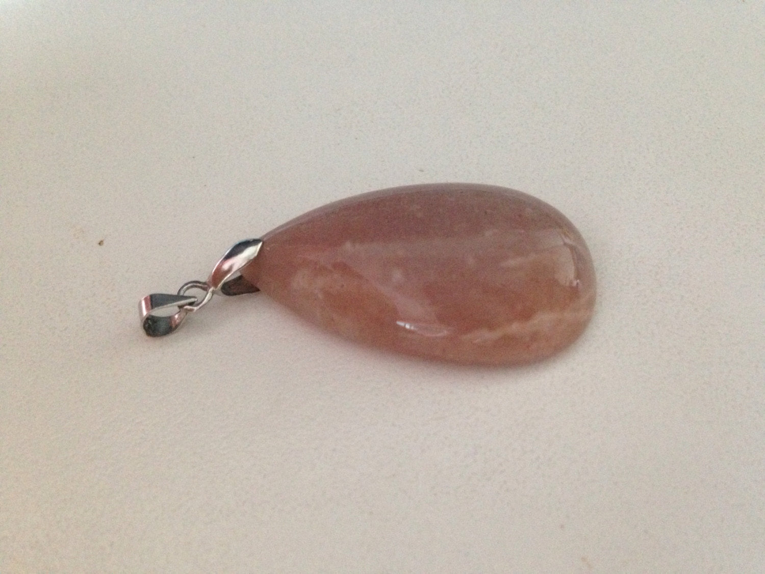 MOONSTONE PENDANT Chocolate colored moonstone pendant, goddess, stone pendant, chakra stone, mala jewelry
