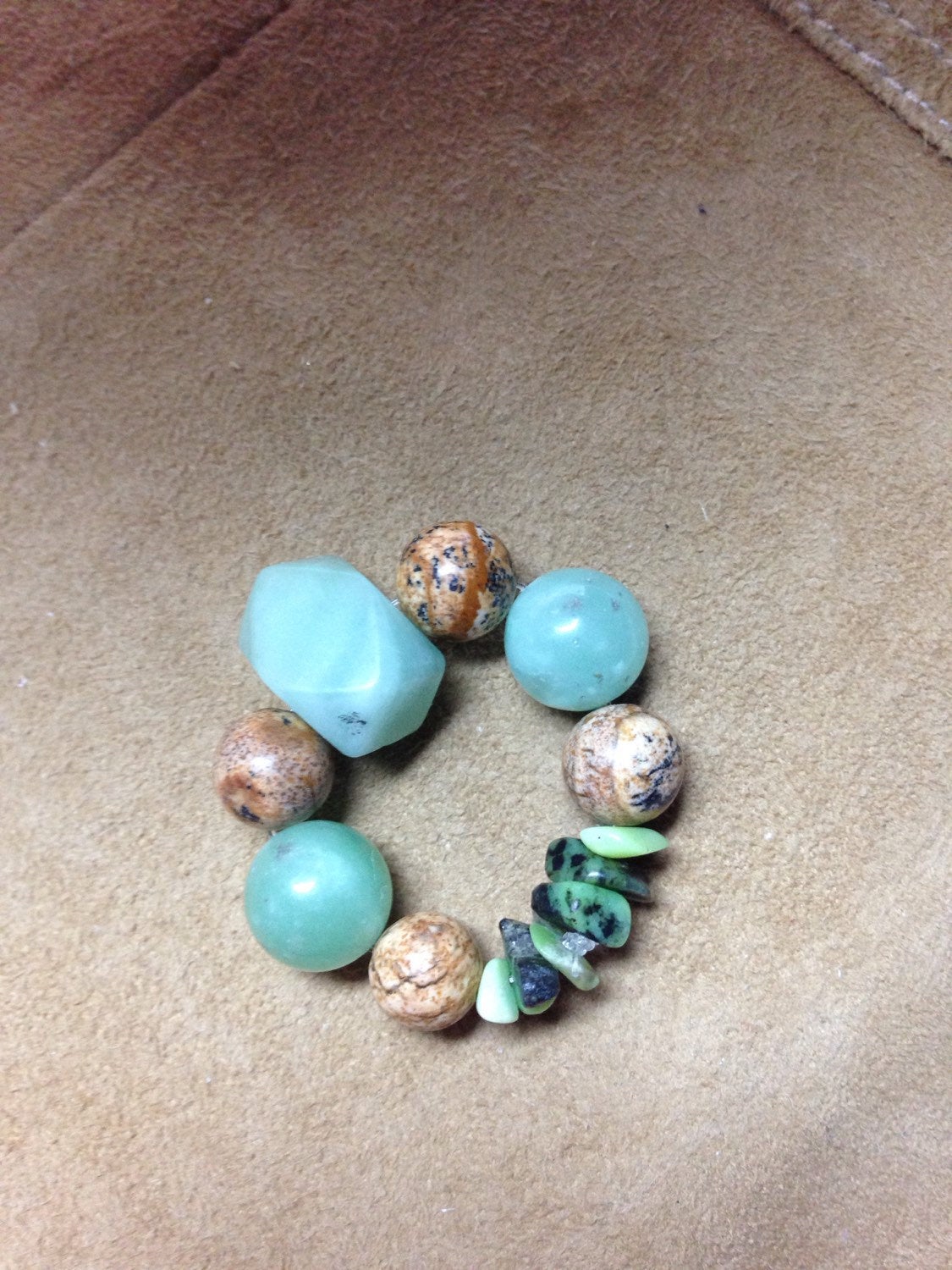 POCKET STONES bead pack with chrysoprase and Picture Jasper, prayer beads, stone bead pack, metaphysical crystals