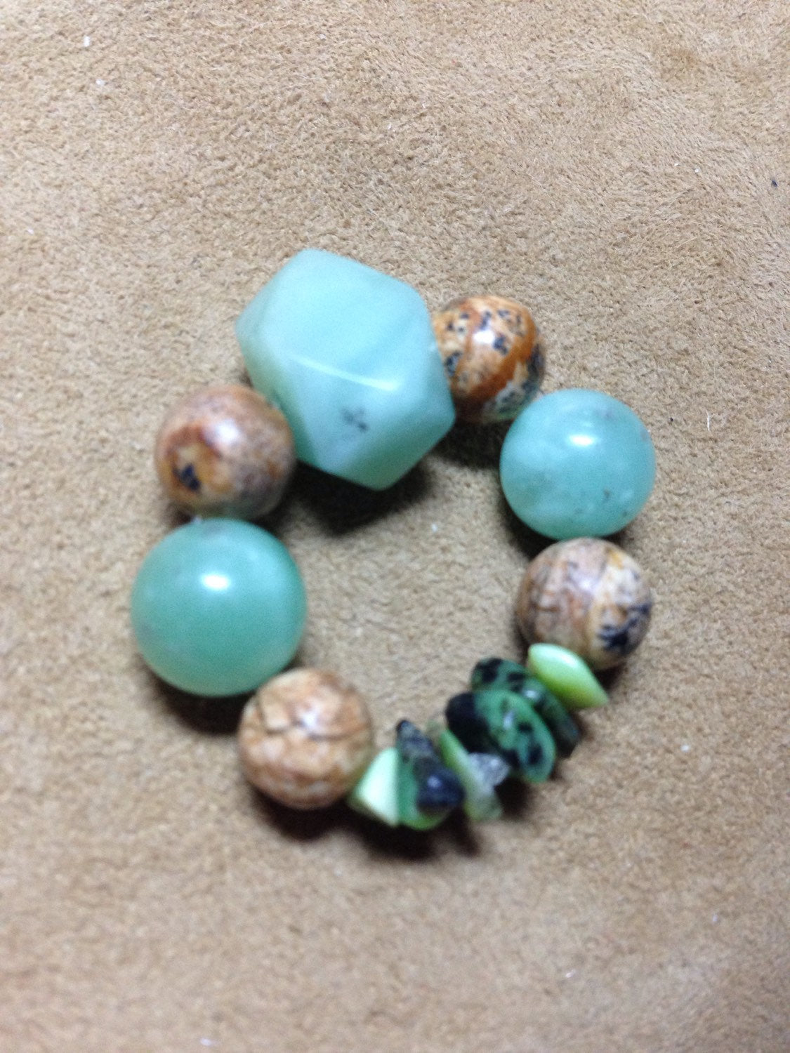 POCKET STONES bead pack with chrysoprase and Picture Jasper, prayer beads, stone bead pack, metaphysical crystals